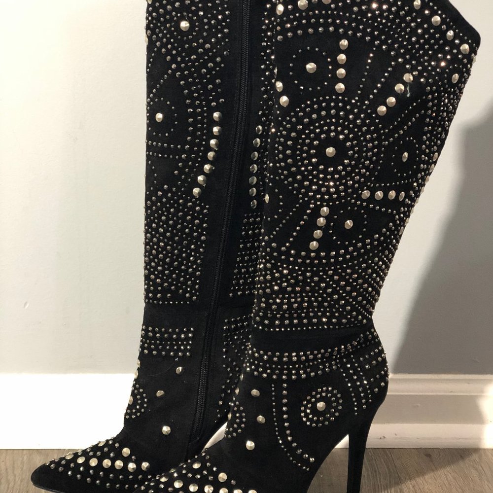 Black Studded Boots